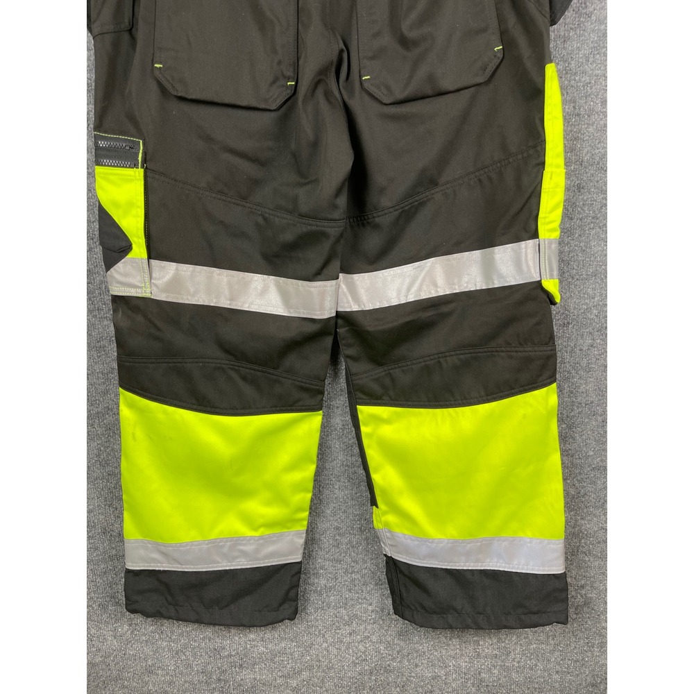 Blaklader Work Pants Mens 40x30 Black Yellow New Hi-Vis 1608 Holster Pocket - Picture 3 of 15